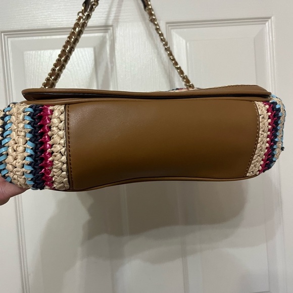 TORY BURCH Marion Woven Small Flap Shoulder Bag Boho - Picture 3 of 10